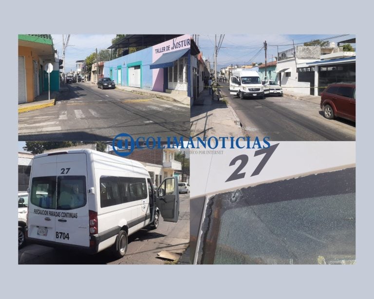 Pasajeros de transporte urbano quedan en medio de balacera