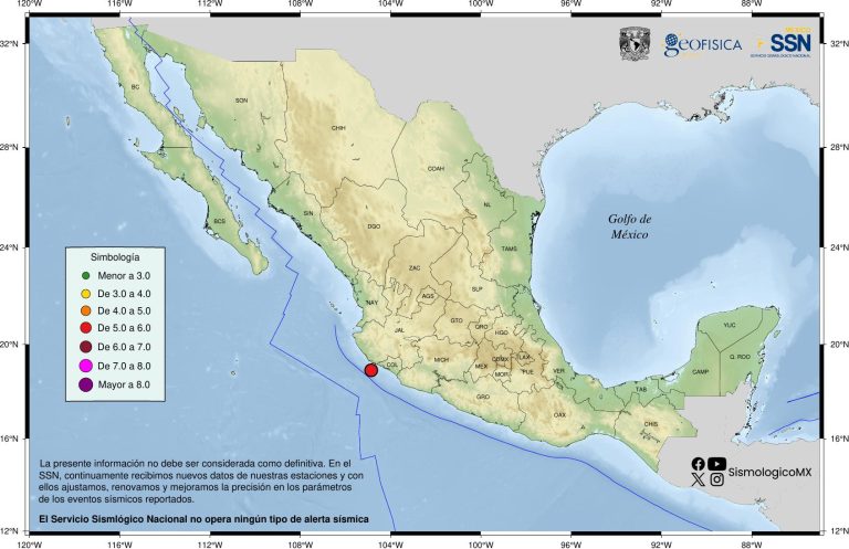 Se registra Sismo en Manzanillo