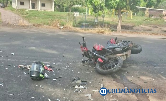 Un lesionado tras choque entre camioneta y motocicleta en Cerro de Ortega