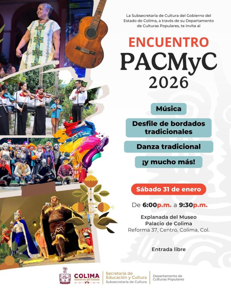 Cultura Colima realizará el Primer Encuentro PACMyC, el sábado 31 de enero