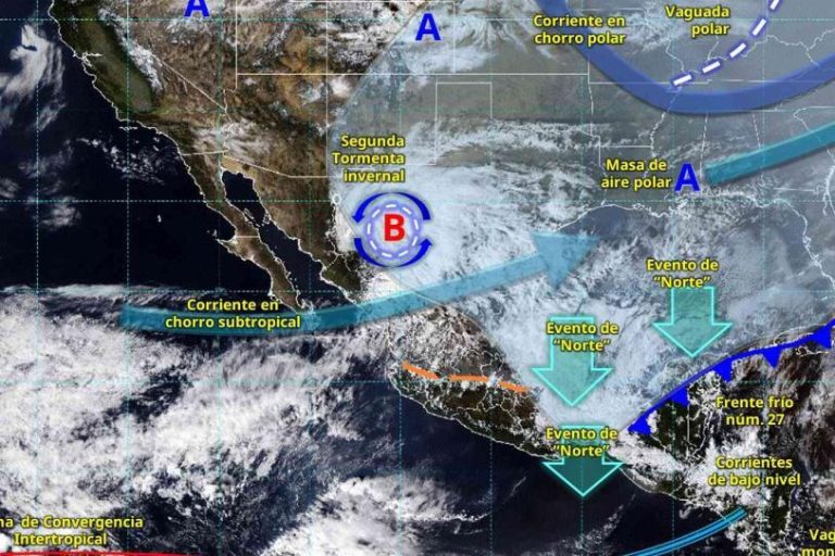 Frente frío 27 provocará temperaturas de hasta -15 grados en el país: SMN