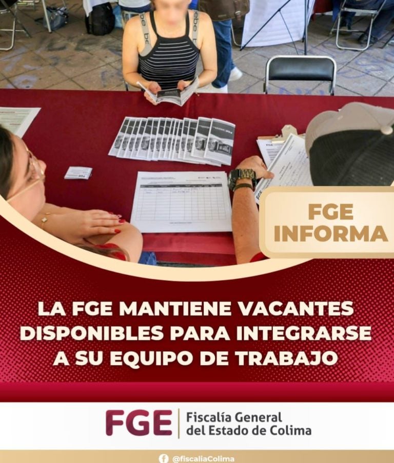 La FGE mantiene vacantes disponibles para integrarse a su equipo de trabajo
