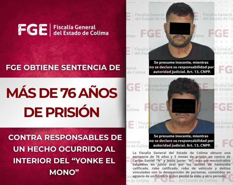 FGE obtiene sentencia de más de 76 años de prisión contra responsables de un hecho ocurrido al interior del “Yonke El Mono”