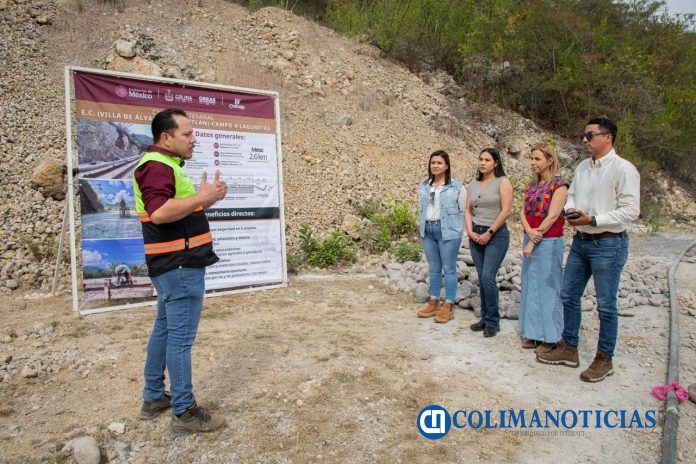 Gobernadora Indira Vizcaíno supervisó la construcción del camino artesanal Campo 4-Lagunitas, en Comala (3)