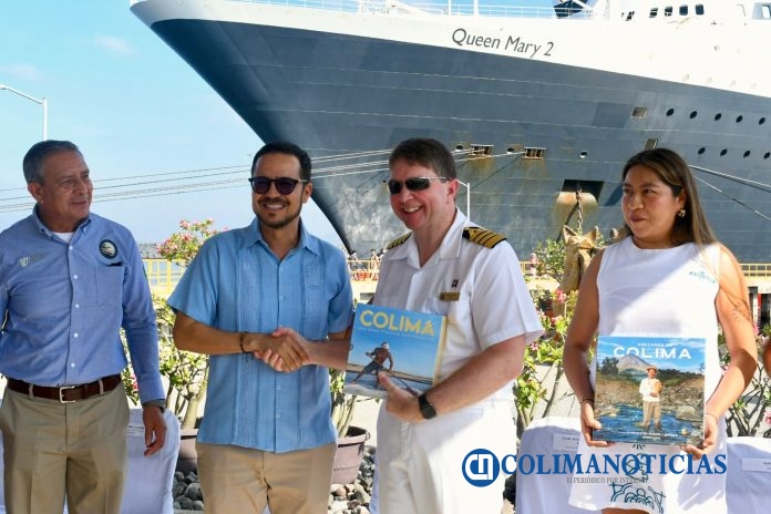 Manzanillo recibe al 'Queen Mary 2', el crucero más grande que ha arribado al puerto
