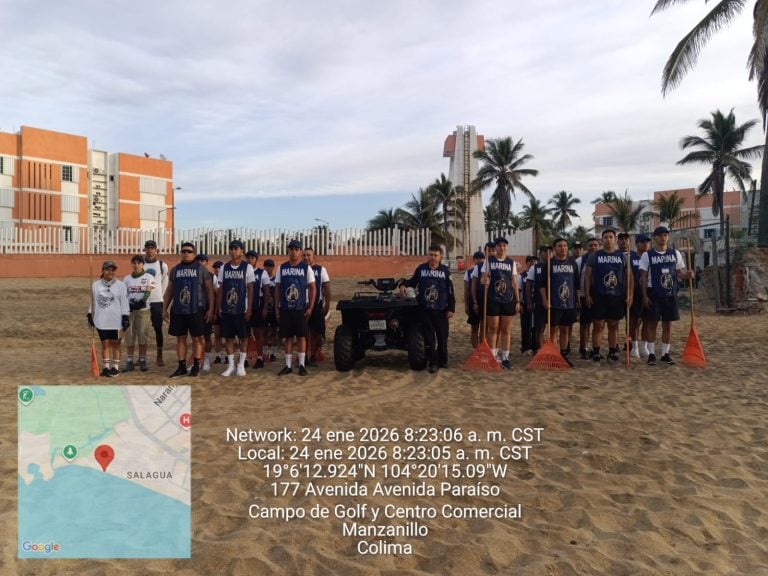 Marina participa en la “Campaña Nacional de Limpieza de Playas y Costas”, en Colima