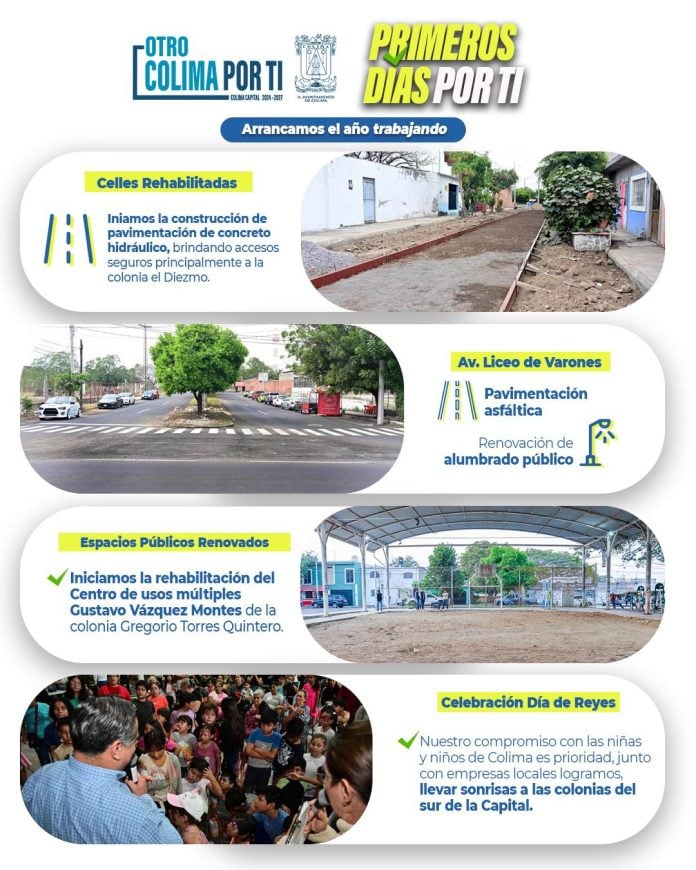 Un 2026 con más obras, más espacios públicos y mucho trabajo en Colima Riult Rivera