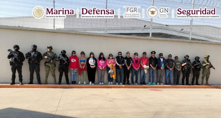 Detienen a 14 presuntos integrantes del CJNG durante cateos en Veracruz