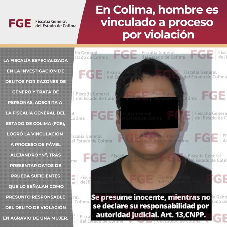 En Colima hombre es vinculado a proceso por violación