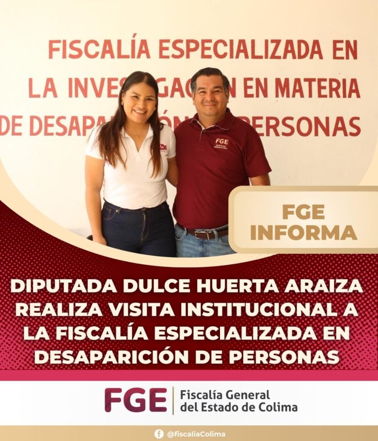 La Diputada Dulce Huerta Araiza realiza visita institucional a la Fiscalía Especializada en Desaparición de Personas