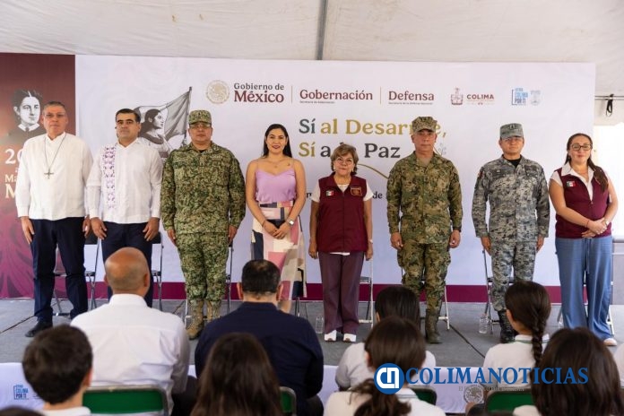 Gobernadora Indira Vizcaíno y subsecretaria Rocío Bárcena inician la campaña ‘Sí al Desarme, Sí a la Paz’ en Colima (2)