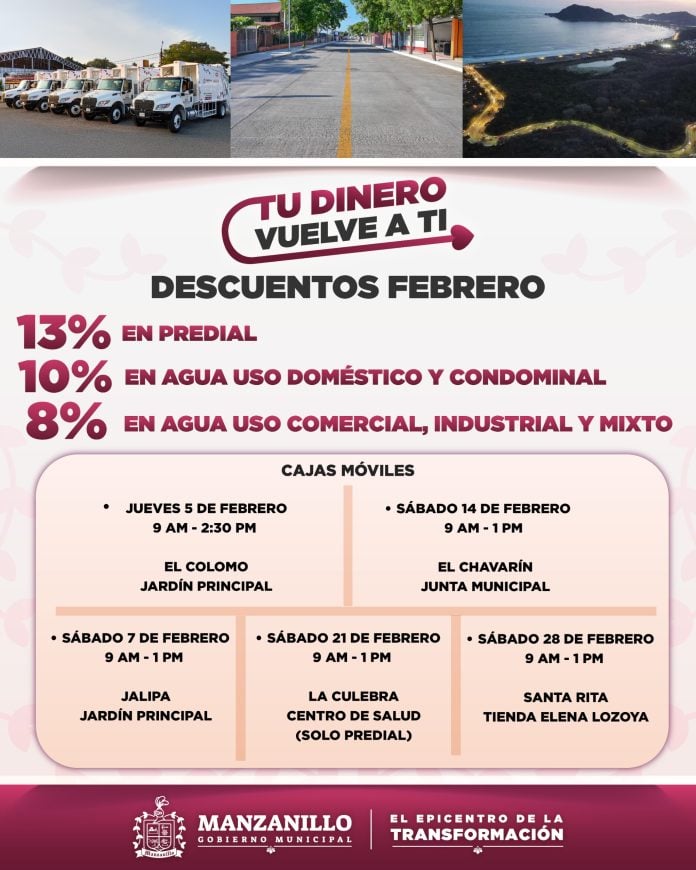 Gobierno de Manzanillo continuará con cajas móviles de predial y agua en comunidades