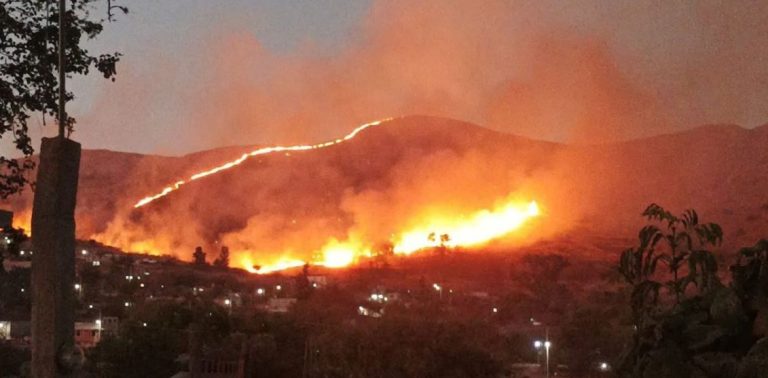 Se registra incendio en inmediaciones de Monte Albán