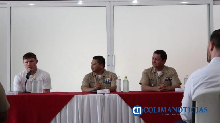 Imparte “El Canelo” Álvarez plática motivacional a personal Naval, en Manzanillo