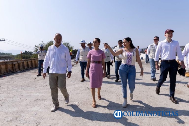 Este sábado, Claudia Sheinbaum e Indira Vizcaíno supervisaron avances en ‘Arco Sur’ y acueducto ‘Agua para Colima’