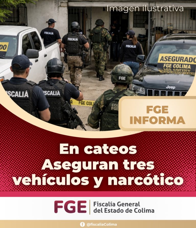 En cateos, aseguran tres vehículos y narcótico