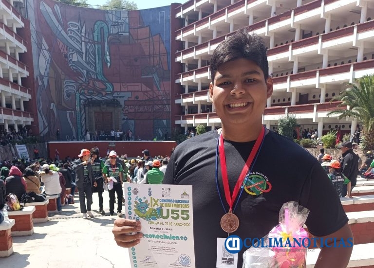 Obtiene estudiante de la UdeC medalla de bronce en concurso nacional de matemáticas GAU55