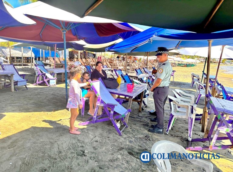 Guardia Nacional realiza acercamientos con turistas nacionales y extranjeros en playas de Colima