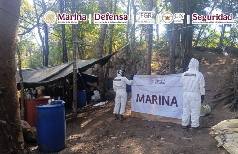 Decomisan 300 kilos de metanfetamina en el estado de Guerrero