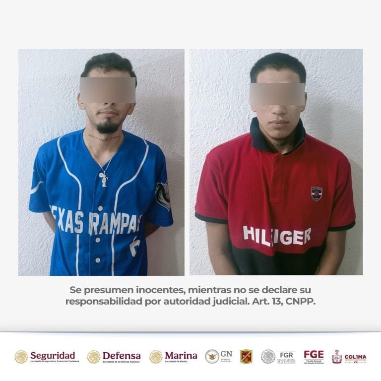 Operativo de prevención permite captura de dos hombres y aseguramiento de armas, en Villa de Álvarez