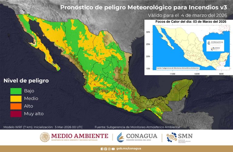 Por altas temperaturas “hay riesgo” de que se registren incendios forestales: Conagua