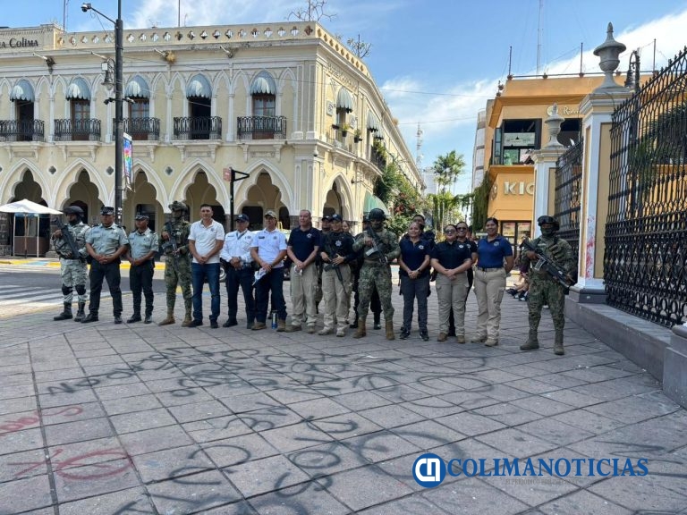 Refuerzan seguridad y cercanía con la ciudadanía en el Centro Histórico de Colima con operativo coordinado
