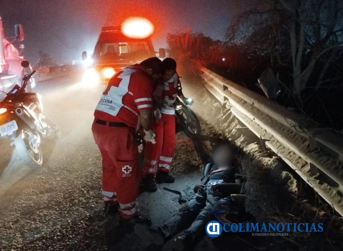 Repartidor de comida sufrió un accidente en la carretera a Jalipa