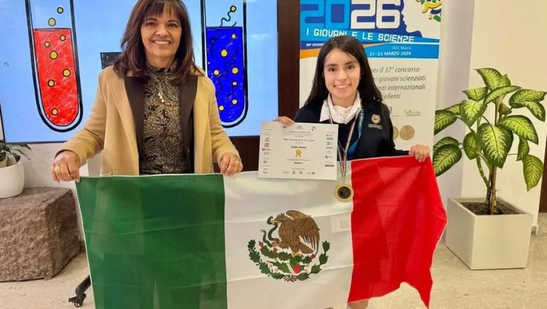 Talento mexicano brilla en Italia: medalla de oro en ciencia para alumna de secundaria