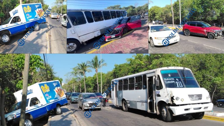 Carambola vehicular en la carretera Valle de Las Garzas- – Las Brisas en Manzanillo