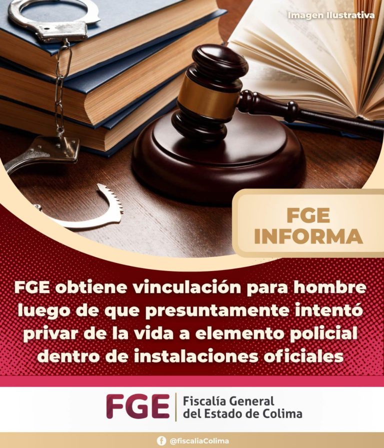 FGE obtiene vinculación para hombre luego de que presuntamente intentó privar de la vida a elemento policial dentro de instalaciones oficiales
