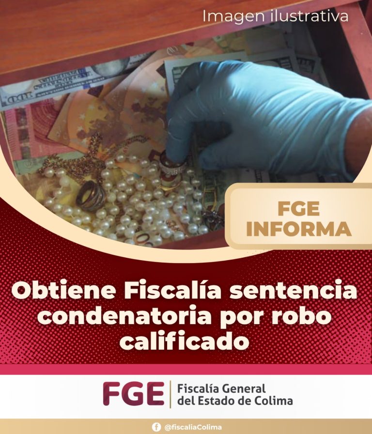 Obtiene Fiscalía sentencia condenatoria por robo calificado