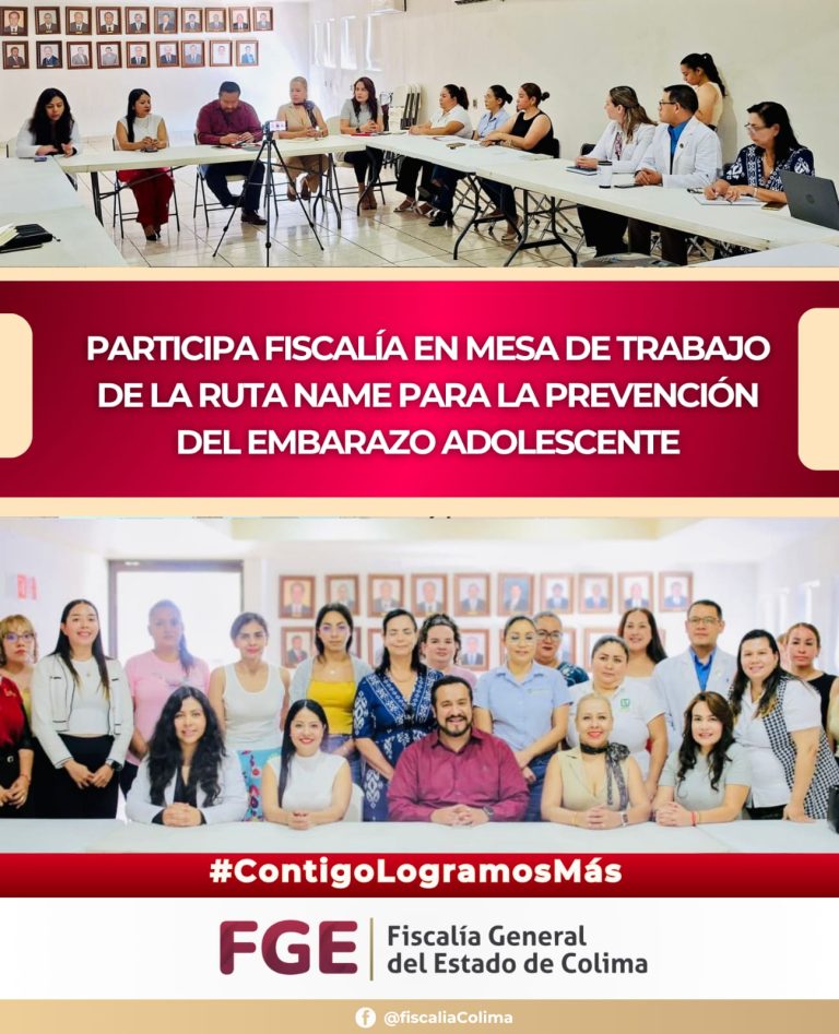 Participa Fiscalía en mesa de trabajo de la Ruta NAME para la prevención del embarazo adolescente