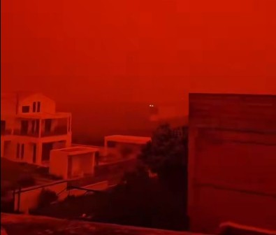 Grecia nube de polvo