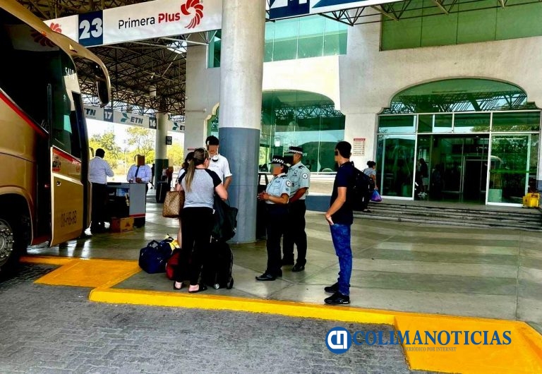 Guardia Nacional refuerza vigilancia y seguridad en Centrales de Autobuses en Colima