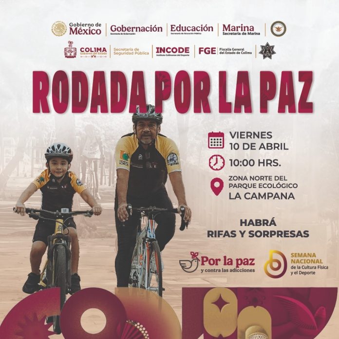 Incode invita a participar en la Rodada por la Paz este viernes en ‘La Campana’