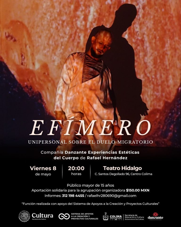 El 8 de mayo estrenarán en el teatro Hidalgo ‘Efímero’, obra beneficiaria del Sistema de Apoyos a Proyectos Culturales