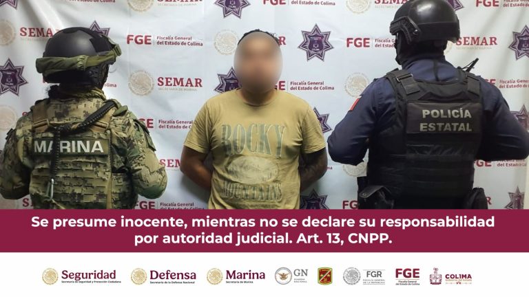 SSPC y Marina detienen a generador de violencia en Manzanillo; contaba con orden de aprehensión