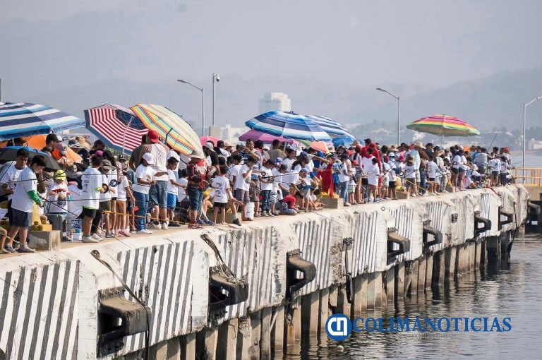 Récord de participantes en torneo internacional infantil de pesca en Manzanillo; fueron casi 750 menores