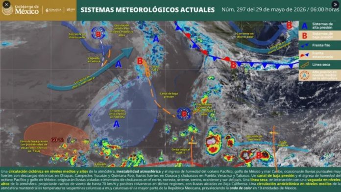 Alerta el SMN se forma el primer Ciclón del año en el Océano Pacífico