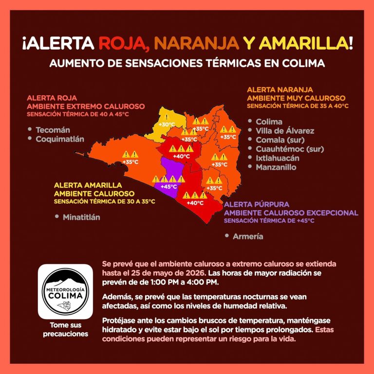Armería supera los 45 grados centígrados