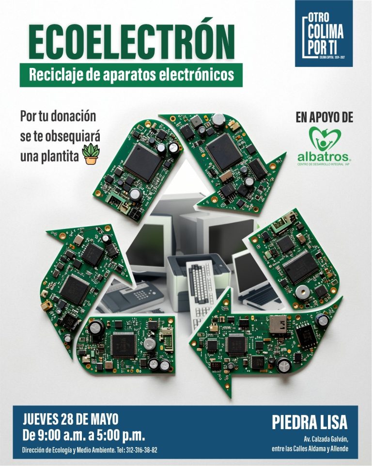 Municipio de Colima promueve el reciclaje electrónico con la campaña Ecoelectrón