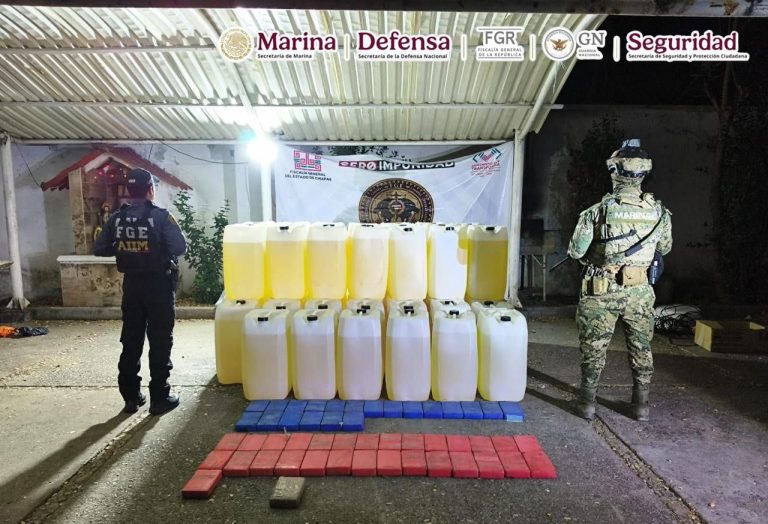 Operativos en Chiapas culminan con cuatro detenidos y decomiso de drogas y armamento