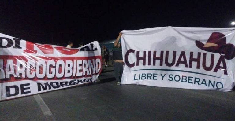 ¡Chihuahua libre y soberano!”: bloquean paso a acarreados de Morena