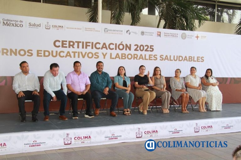 Certifican 191 escuelas y 5 áreas administrativas como Entornos Educativos y Laborales Saludables en el estado de Colima