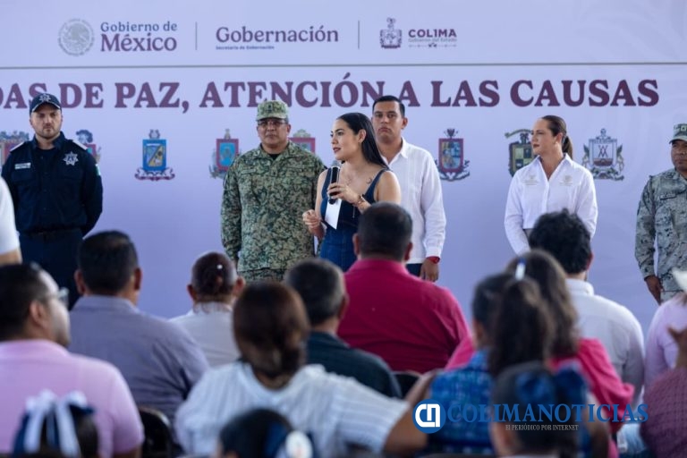 Indira Vizcaíno encabezó la Feria por la Paz en Coquimatlán; permite dialogar con la niñez y jóvenes