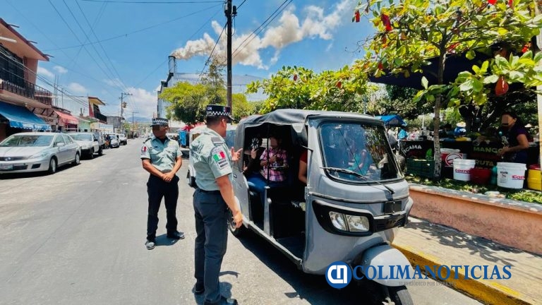 Guardia Nacional fortalece la seguridad en el transporte público en Cuauhtémoc, Colima