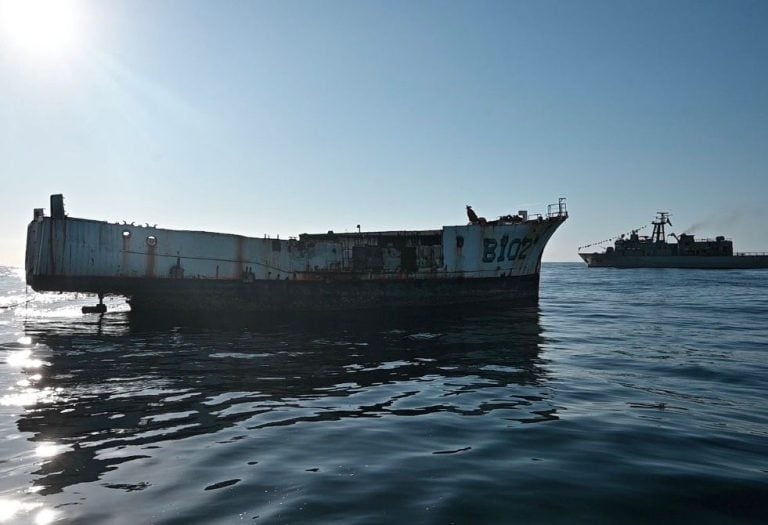 Marina contribuye a fortalecer el Sistema Arrecifal Artificial de Tamaulipas, con el hundimiento controlado del ex buque “Onjuku”