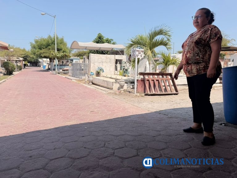 Implementan acciones preventivas en el panteón de Tecomán por el 10 de mayo