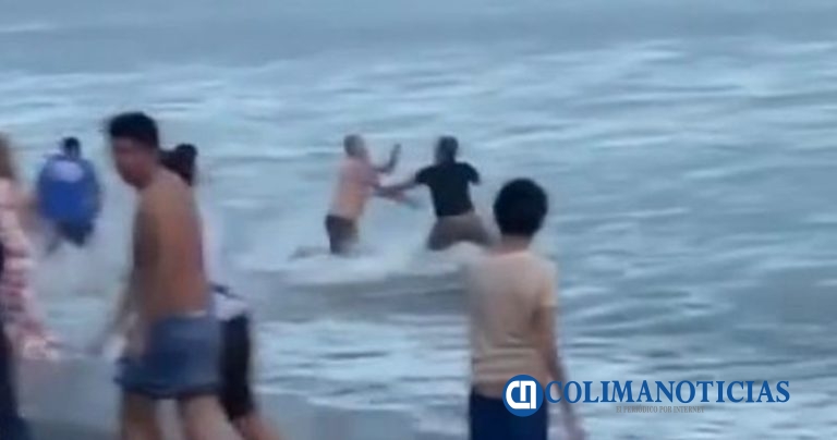 Intento de rescate en Cuyutlán deja un desaparecido y agresión a salvavidas