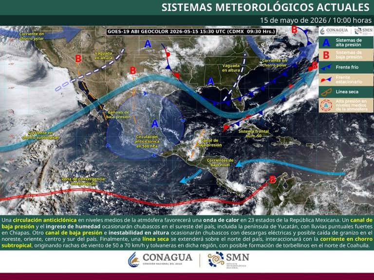 Hay “condiciones propicias” para que se forme Primer Ciclón de la temporada: SMN
